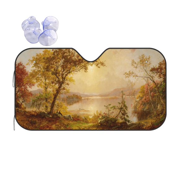 XMXT Car Sun Shade Windshield, Greenwood School Prints Sunshade for Car Windshield Sun Shades for Car SUV Truck, s