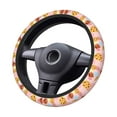 thumbnail image 1 of XMXT Cartoon Coffee Cookies Steering Wheel Cover, Elastic Non-Slip Universal Fit Car Decor Accessories Protector for Auto SUV Trucks, 1 of 8