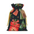 thumbnail image 1 of XMXT Christmas Drawstring Gift Bags, Beautiful Christmas Gifts Wrapping Sacks Candy Packing Bag Party Decorations Favor Bags, M, 1 of 8