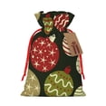 thumbnail image 1 of XMXT Christmas Drawstring Gift Bags, Christmas Balls Pattern Wrapping Sacks Candy Packing Bag Party Decorations Favor Bags, S, 1 of 8