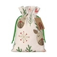 thumbnail image 1 of XMXT Christmas Drawstring Gift Bags, Cute Moose Pink Print Wrapping Sacks Candy Packing Bag Party Decorations Favor Bags, S, 1 of 8