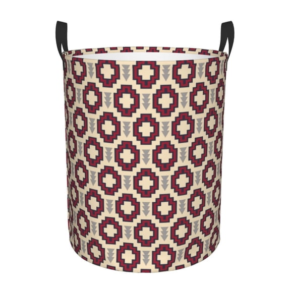 XMXT Collapsible Laundry Basket, Arrow Polygon Print Waterproof Laundry Hamper, 40L Multicolor