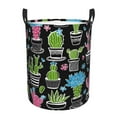 thumbnail image 1 of XMXT Collapsible Laundry Basket, Cactus Hand Painted Graffiti Polyester Waterproof Laundry Hamper, 40L, 1 of 8