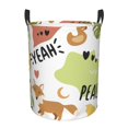 thumbnail image 1 of XMXT Collapsible Laundry Basket, Cartoon Animal Illustrations Waterproof Laundry Hampers Storage Baskets Dirty Clothes Hamper, 62L, 1 of 8