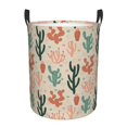 thumbnail image 1 of XMXT Collapsible Laundry Basket, Colorful Cactus Design Polyester Waterproof Laundry Hamper, 62L, 1 of 8