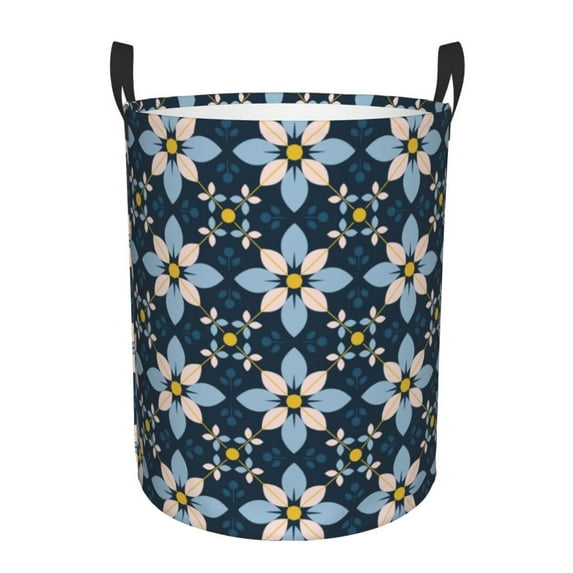 XMXT Collapsible Laundry Basket, Flat Geometric Patterns Waterproof Laundry Hampers Storage Baskets Dirty Clothes Hamper, 40L