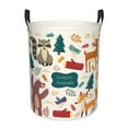 thumbnail image 1 of XMXT Collapsible Laundry Basket, Forest Cute Animals Polyester Waterproof Laundry Hampers Dirty Clothes Hamper, 40L, 1 of 8