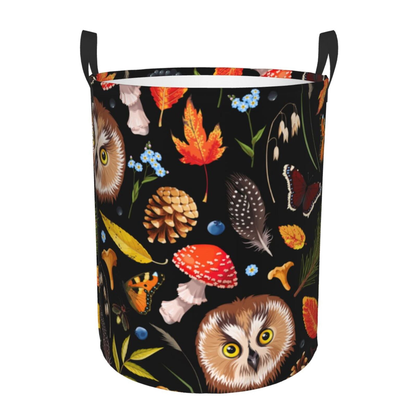 Foruidea Owl Laundry Basket - Collapsible Clothes Hamper, Waterproof Oxford Fabric, 2 Sizes