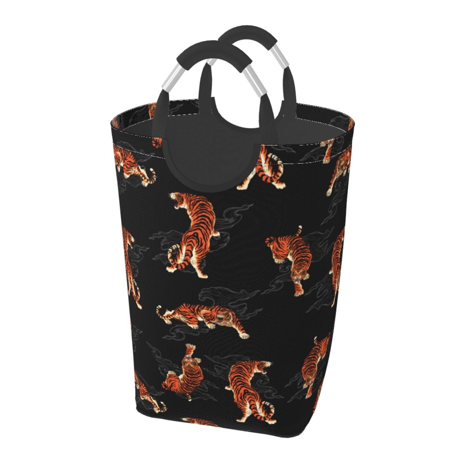 XMXT Collapsible Laundry Basket Hamper, AweInspiring Tiger Motif Large