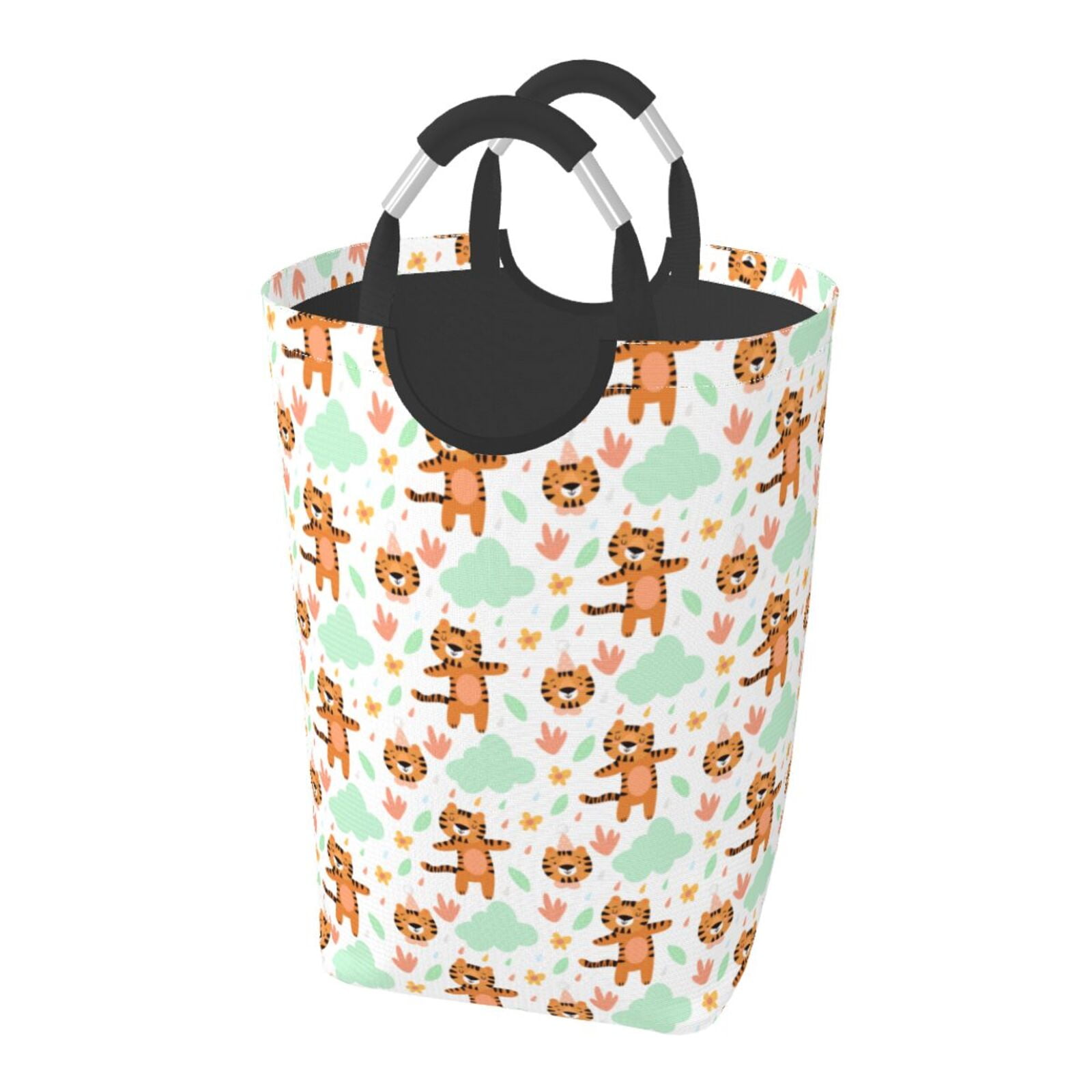 XMXT Collapsible Laundry Basket Hamper, Cartoon Tiger of Sport Large
