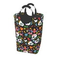 thumbnail image 1 of XMXT Collapsible Laundry Basket Hamper, Cute Skull Love Flower Large Laundry Bag Clothes Hamper with Aluminum Handle, 50L, 1 of 7