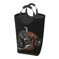 thumbnail image 1 of XMXT Collapsible Laundry Basket Hamper, Flying Car Skull Pattern Large Laundry Bag Clothes Hamper with Aluminum Handle, 50L, 1 of 7