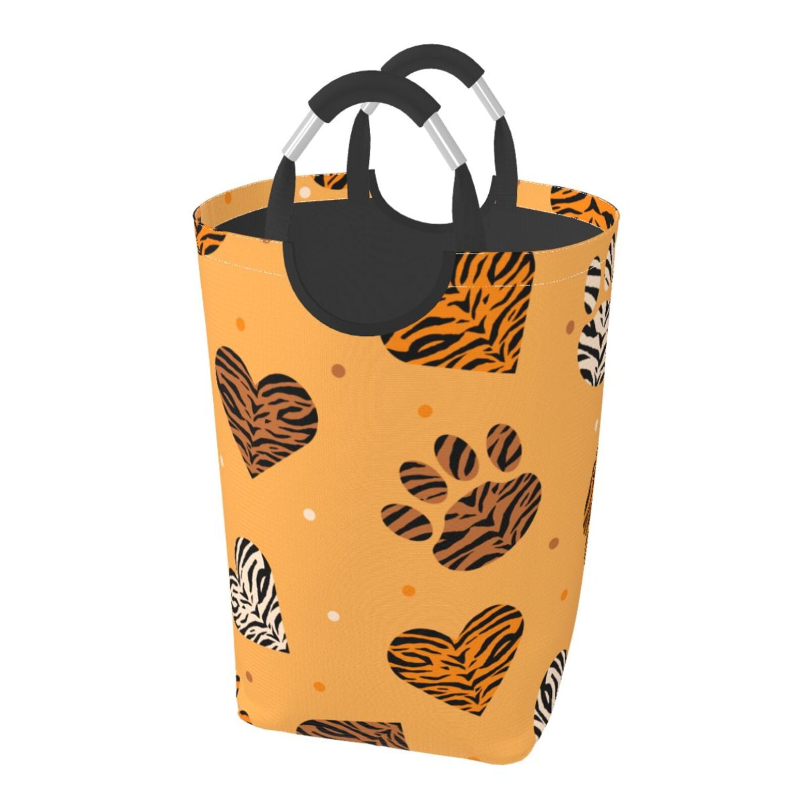 Pink Leopard Print Laundry Basket