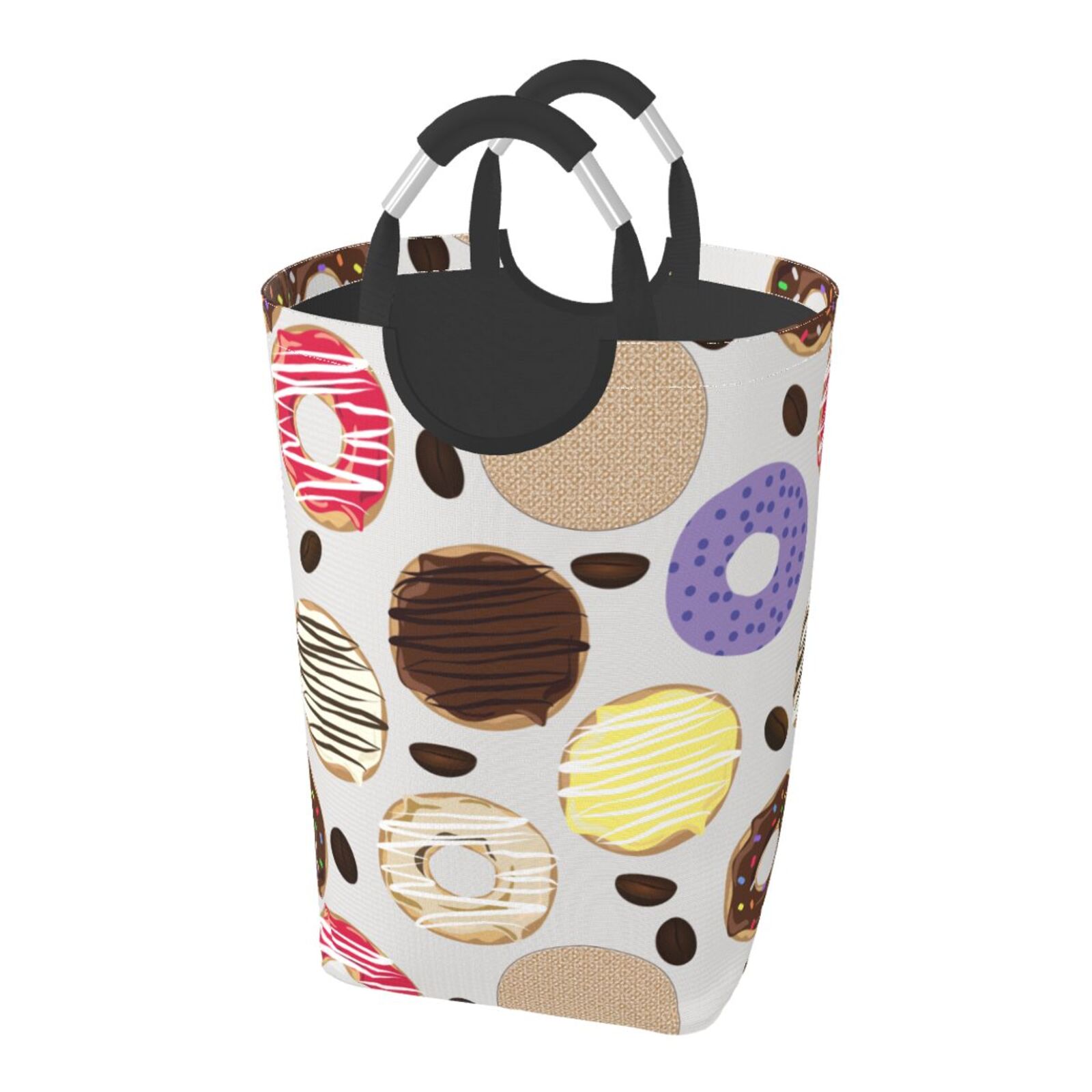 XMXT Collapsible Laundry Basket Hamper, Multiple Donut Illustrations