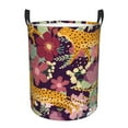 thumbnail image 1 of XMXT Collapsible Laundry Basket, Leopard Flower Background Waterproof Laundry Hampers Storage Baskets Dirty Clothes Hamper, 62L, 1 of 8