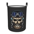 thumbnail image 1 of XMXT Collapsible Laundry Basket, Motorcycle Skeleton Print Waterproof Polyester Laundry Hamper, 40L, 1 of 8