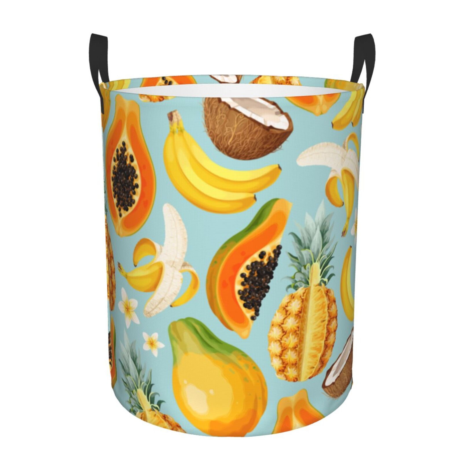 Zig Zag Pineapple Print Laundry Basket