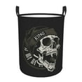 thumbnail image 1 of XMXT Collapsible Laundry Basket, Pointed Tooth Skull Pattern Polyester Waterproof Laundry Hampers Dirty Clothes Hamper, 40L, 1 of 8