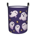 thumbnail image 1 of XMXT Collapsible Laundry Basket, Purple Cute Ghosts Polyester Waterproof Laundry Hamper, 40L, 1 of 8