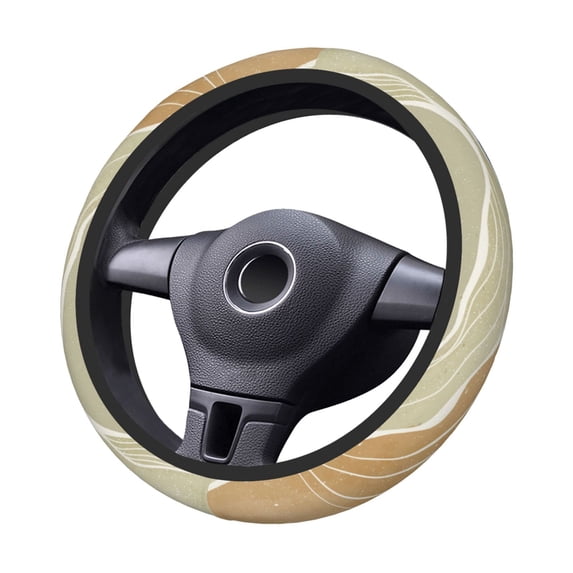 XMXT Contemporary Abstract Prints Steering Wheel Cover, Elastic Non-Slip Universal Fit Car Decor Accessories Protector for Auto SUV Trucks