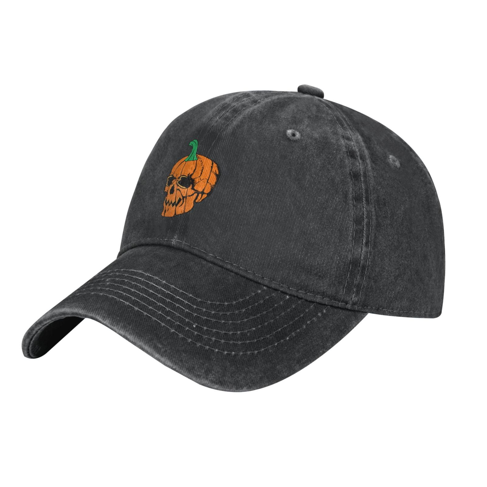 帽子 everyone cotton baseball cap BLACK XMXT Cotton Baseball Cap, Cartoon Pumpkin Skull Mens