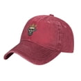 thumbnail image 1 of XMXT Cotton Baseball Cap, Colorful Skull Badge Mens Baseball Hats, Red, 1 of 9