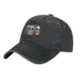 thumbnail image 1 of XMXT Cotton Baseball Cap, Three Printed Skulls Mens Baseball Hats, Black, 1 of 9
