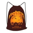 thumbnail image 1 of XMXT Drawstring Backpack, Halloween Wacky Pumpkin Pattern Waterproof Gym Bag for Women, m, 1 of 8
