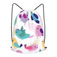 thumbnail image 1 of XMXT Drawstring Travel Backpack, Colorful Cartoon Bird Painting Waterproof Gym Bag for Women, s, 1 of 8