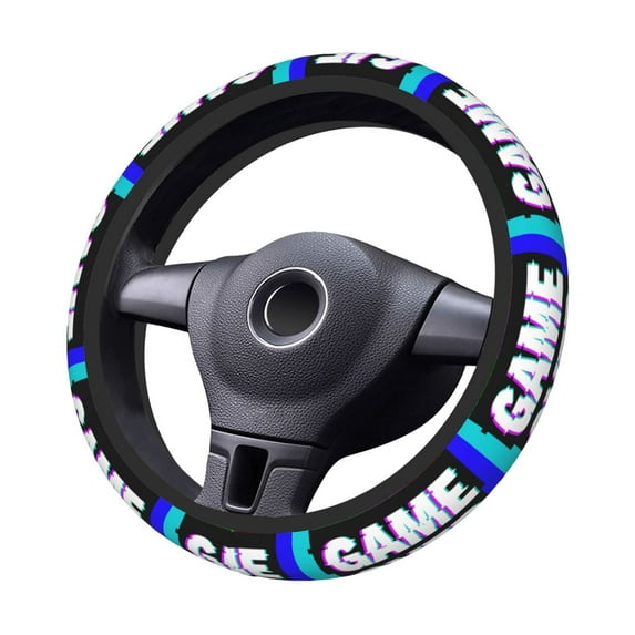 XMXT Electronic Style Game Prints Steering Wheel Cover, Elastic Non-Slip Universal Fit Car Decor Accessories Protector for Auto SUV Trucks