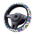 thumbnail image 1 of XMXT Ethnic Mosaic Prints Steering Wheel Cover, Elastic Non-Slip Universal Fit Car Decor Accessories Protector for Auto SUV Trucks, 1 of 8
