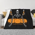 thumbnail image 1 of XMXT Flannel Throw Blanket for Couch, Beer Drinking Skeleton Bed Sofa Decor Blankets for Home Bedroom, 40 x 30 inches, 1 of 9