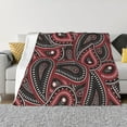 thumbnail image 1 of XMXT Flannel Throw Blanket for Couch, Budapest Ethnic Floral Print Bed Sofa Decor Blankets for Home Bedroom, 40 x 30 inches, 1 of 9
