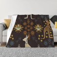 thumbnail image 1 of XMXT Flannel Throw Blanket for Couch, Cute Kangaroo Decoration Bed Sofa Decor Blankets for Home Bedroom, 80 x 60 inches, 1 of 9