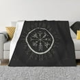 thumbnail image 1 of XMXT Flannel Throw Blanket for Couch, Dark Rune Pattern Bed Sofa Decor Blankets for Home Bedroom, 60 x 50 inches, 1 of 9