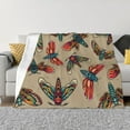 thumbnail image 1 of XMXT Flannel Throw Blanket for Couch, Skeleton Insect Graffiti Bed Sofa Decor Blankets for Home Bedroom, 50 x 40 inches, 1 of 9
