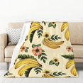 thumbnail image 1 of XMXT Flannel Warm Throw Blanket, Tropical Bananas Flower Bedroom Decor Blankets for Bed Couch Living Room, 50 x 70 inches, 1 of 9