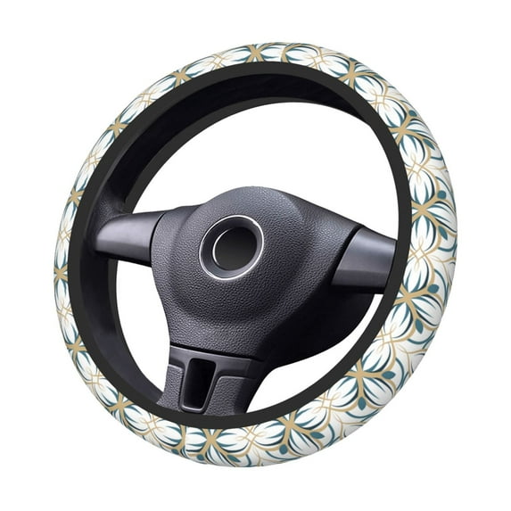 XMXT Hand Painted Persian Steering Wheel Cover, Elastic Non-Slip Universal Fit Car Decor Accessories Protector for Auto SUV Trucks