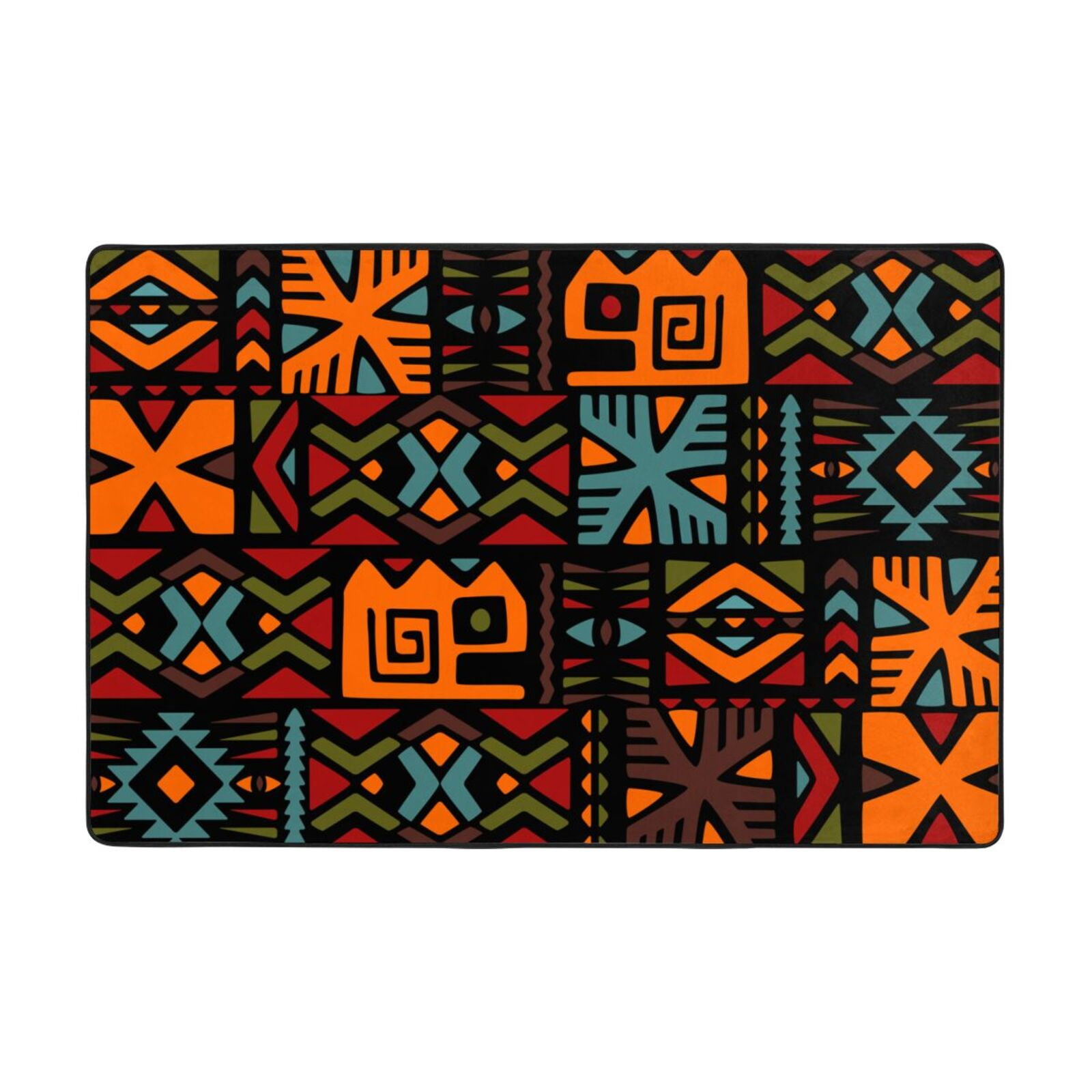 XMXT Indoor Area Rug, African Tribal Decoration Graffiti Non-Slip ...