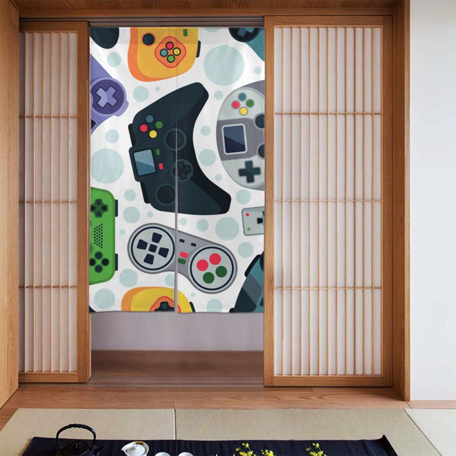 XMXT Japanese Noren Doorway Room Divider Curtain,Cartoon Gaming