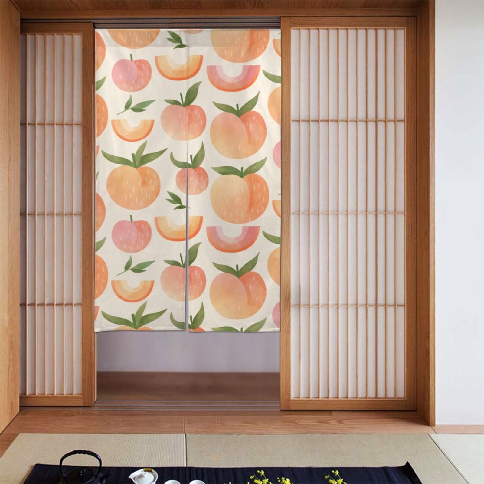 XMXT Japanese Noren Doorway Room Divider Curtain,Seamless Pink