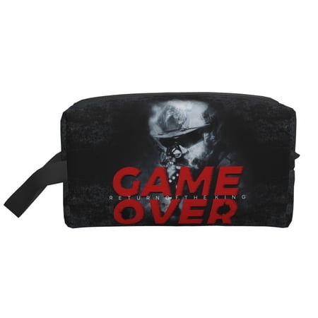 XMXT Large Capacity Makeup Bag, Diablo Game Elements Prints Storage Bags Travel Toiletry Cosmetic Bag for Women Men