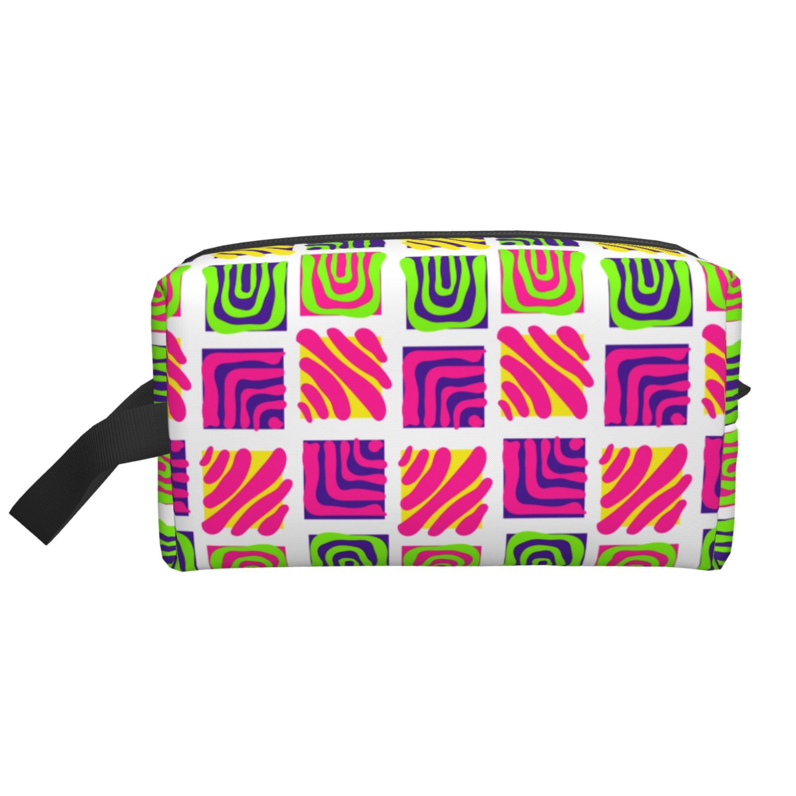 XMXT Large Capacity Makeup Bag, South American Crayon Doodles Storage