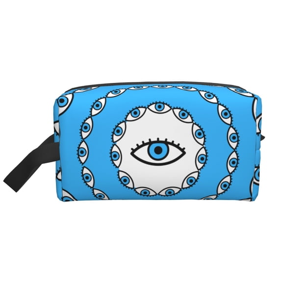 XMXT Large Capacity Makeup Pouch Bag, Wicked Turkey Eyes Make Up Storage Bag Cosmetic Travel Toiletry Bags for Women Men, One Size
