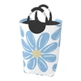 thumbnail image 1 of XMXT Large Collapsible Laundry Hamper, Blue Petal Pattern Laundry Basket with Aluminum Handle, 50L Blue, 1 of 7