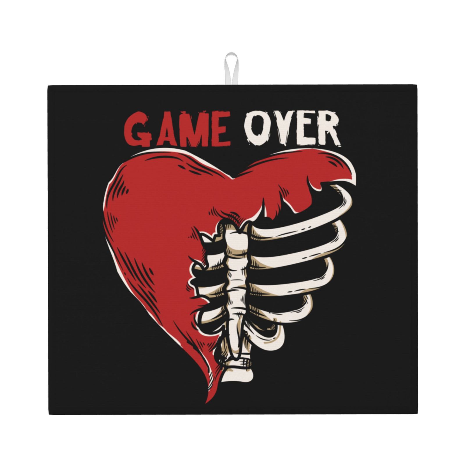 XMXT Microfiber Drying Mat, Love Ribs Print Absorbent Dish Drying Mats ...