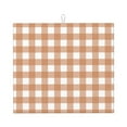thumbnail image 1 of XMXT Microfiber Drying Mats, Brown Check Print Absorbent Dish Drying Mat for Kitchen Counter, 16 x 18 inches, 1 of 9