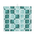 thumbnail image 1 of XMXT Microfiber Drying Mats, Teal Quatrefoil Print Absorbent Dish Drying Mat for Kitchen Counter, 16 x 18 inches, 1 of 9