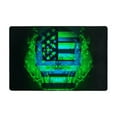 thumbnail image 1 of XMXT Non-Slip Area Rug, American Flag Skull Green Print Polyester Rugs for Living Room, 36 x 24 inches Black, 1 of 9