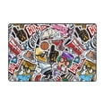 thumbnail image 1 of XMXT Non-Slip Area Rug, College Colorful Graffiti Print Polyester Rugs for Living Room, 36 x 24 inches Multicolor, 1 of 9